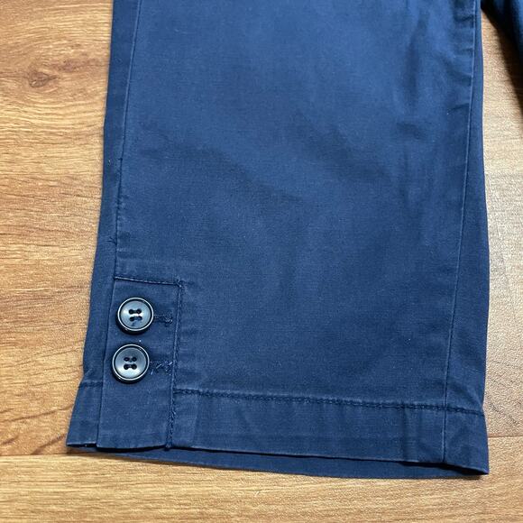 Talbots Solid Navy Blue Pedal Pusher Shorts Size 6P Small Petite Stretch Capris - Picture 4 of 8